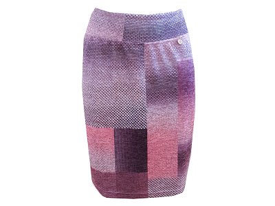 Teplejší sukně v šedo růžové barvě - vel.40